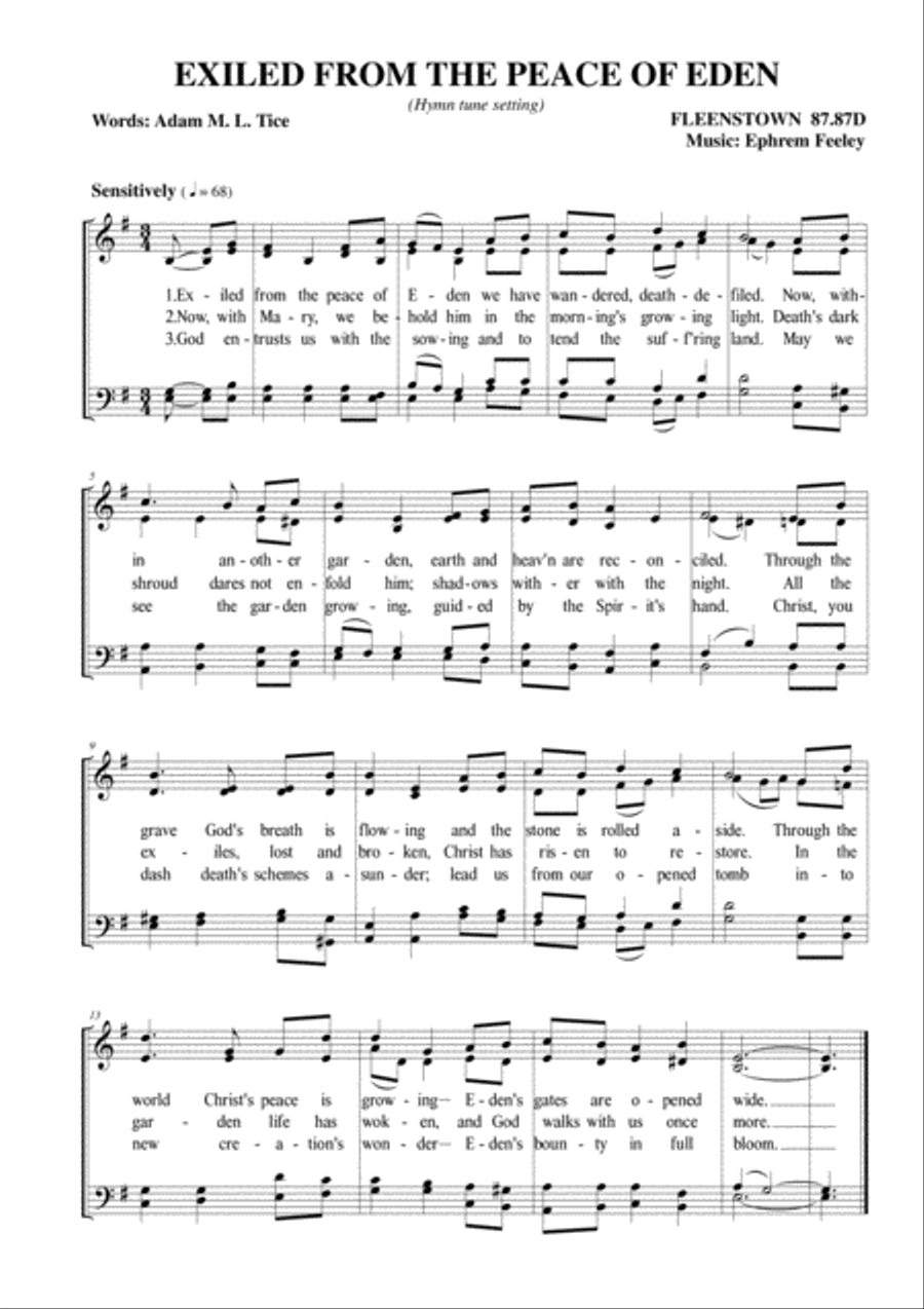 Exiled from the Peace of Eden Choir scores gallery preview page 2