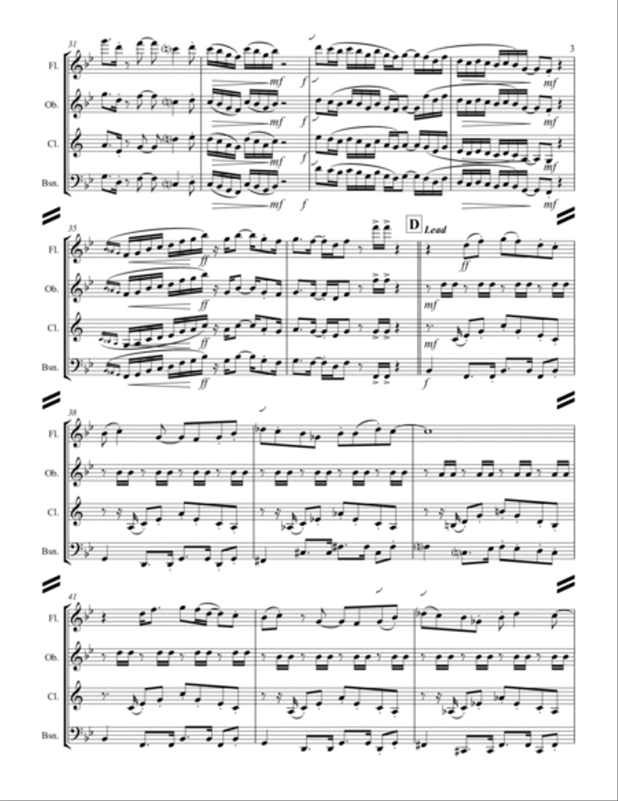 Sir Duke Woodwind Quartet scores gallery preview page 4
