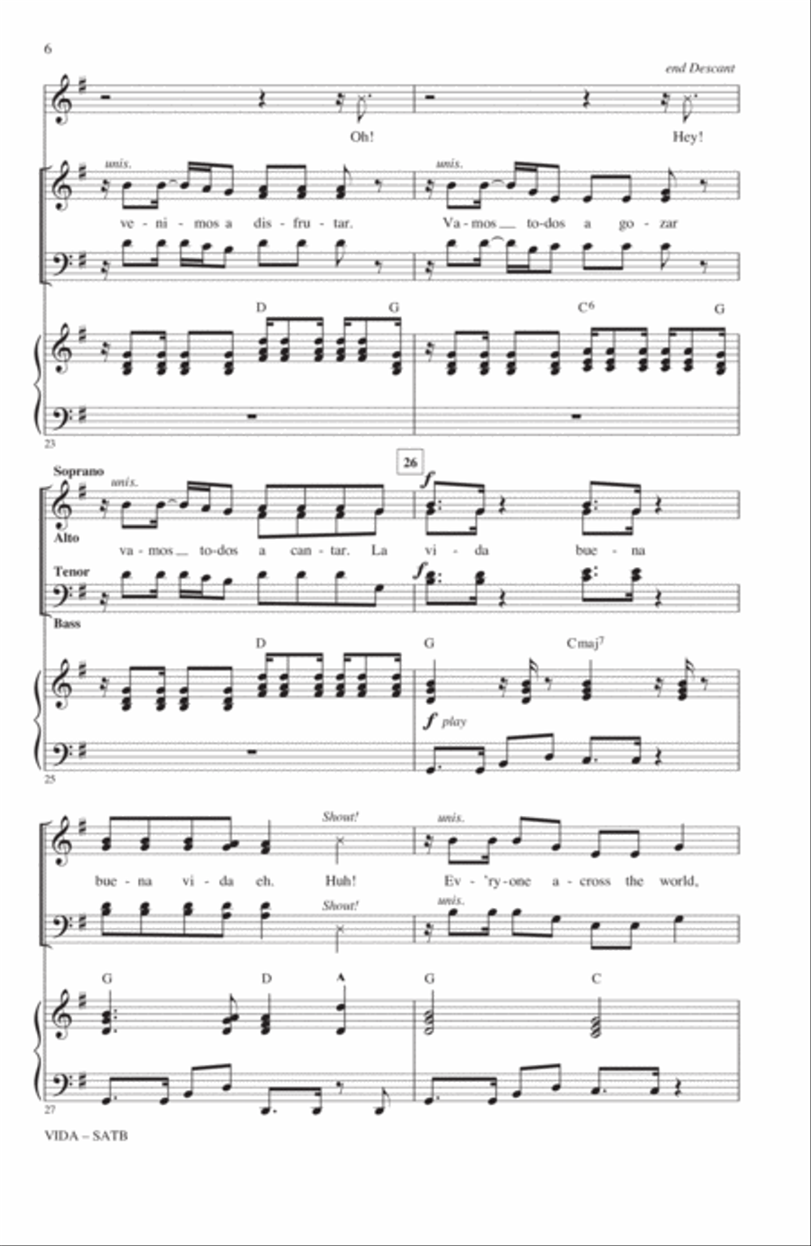 Vida 4-Part scores gallery preview page 5