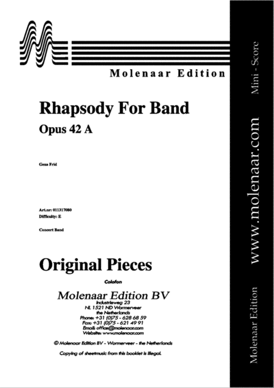 Rhapsody for Band Concert Band scores gallery preview page 2