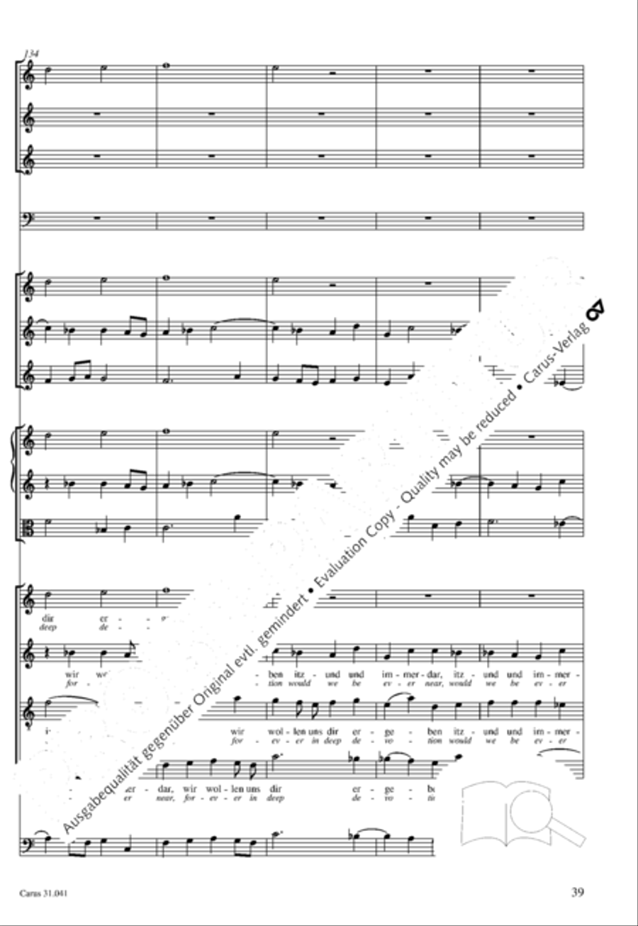 O Lord, we come to praise thee 4-Part scores gallery preview page 40