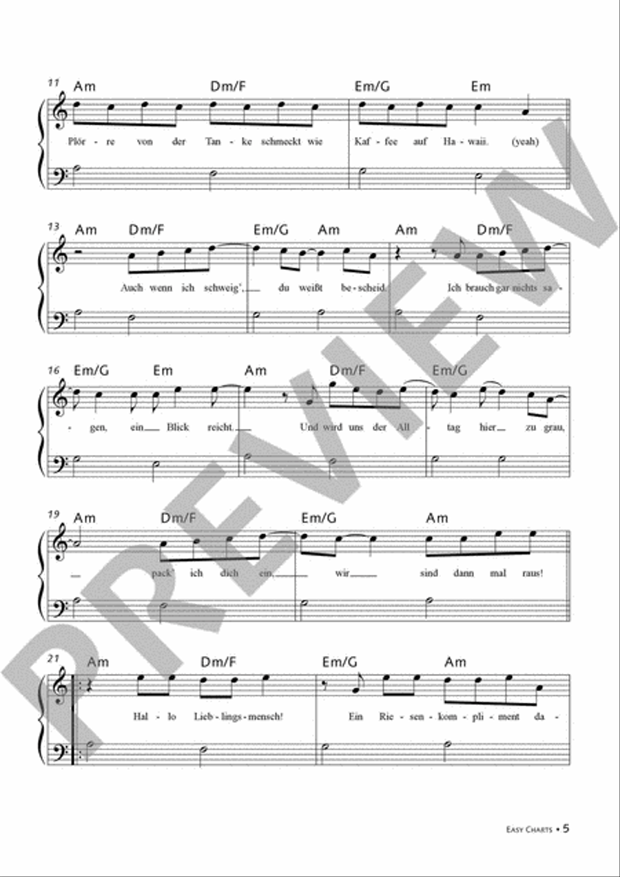 Easy Charts Piano scores gallery preview page 5
