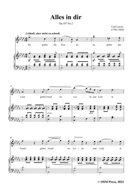 Loewe-Alles in dir,Op.107 No.2,in D flat Major image number null