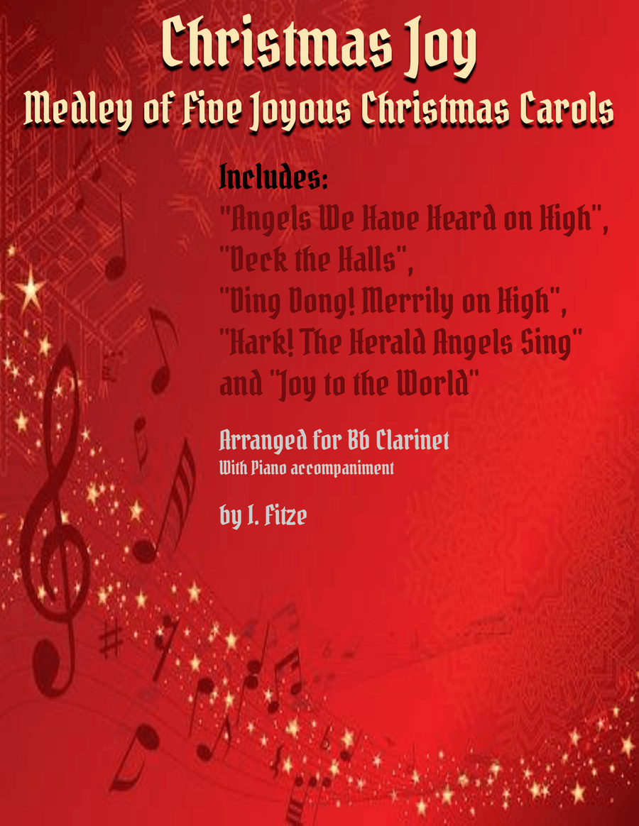 Christmas Joy - Medley of Five Joyous Christmas Carols B-Flat Clarinet scores gallery preview page 1