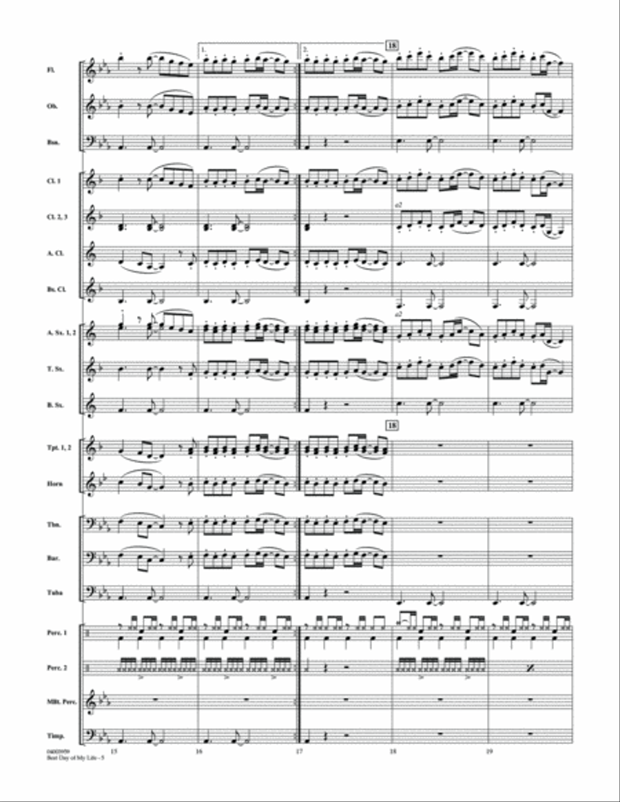 Best Day of My Life - Conductor Score (Full Score) Concert Band scores gallery preview page 5