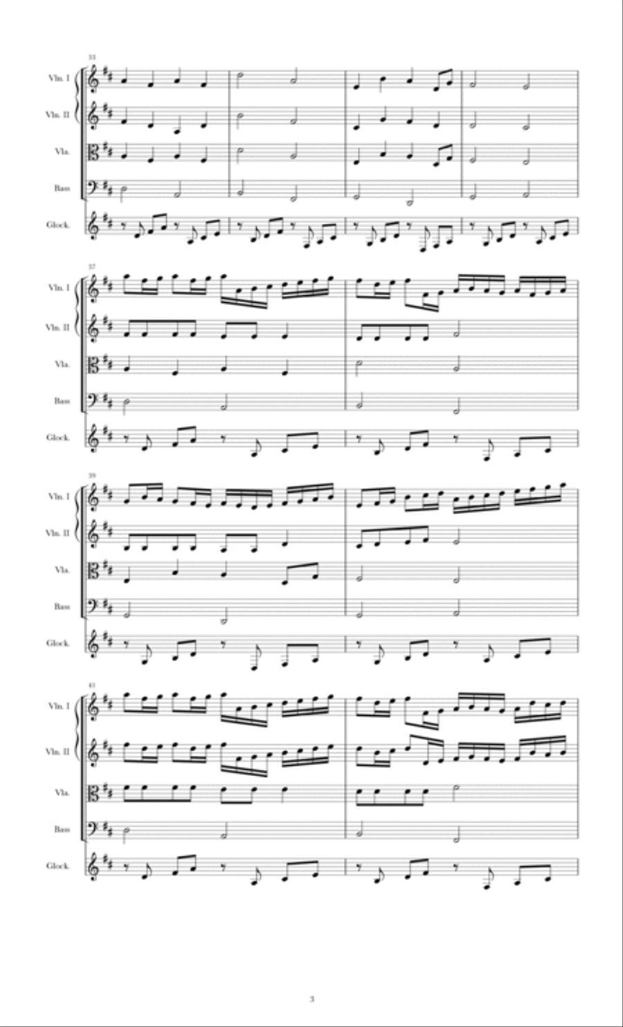 Christmas Canon (Jolly Old St Nicholas) Small Ensemble scores gallery preview page 3