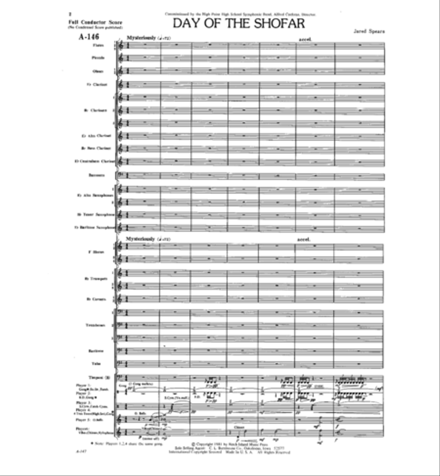 Day of the Shofar Concert Band scores gallery preview page 2