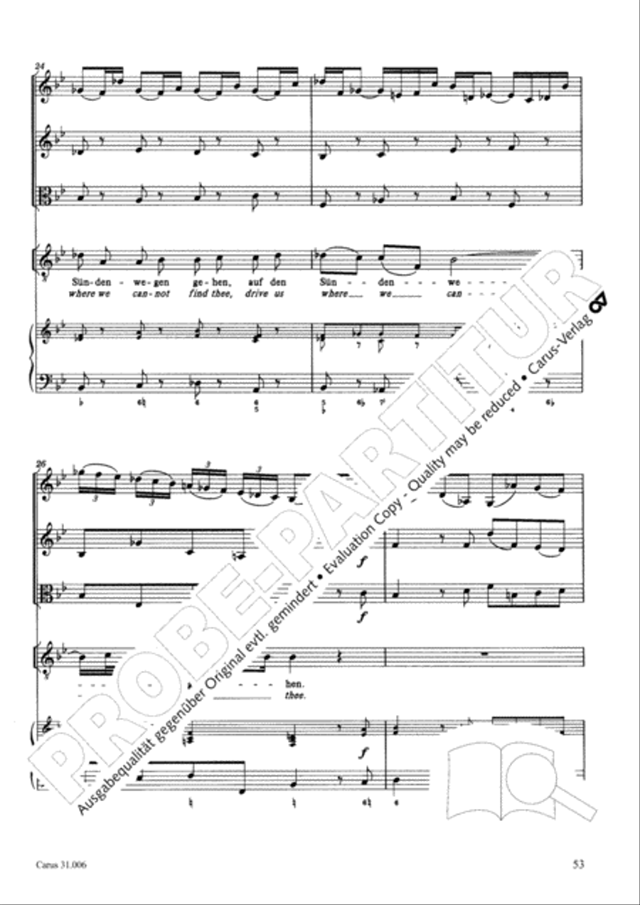 Stay with us, for it draws on toward evening (Bleib bei uns, denn es will Abend werden) 4-Part scores gallery preview page 54