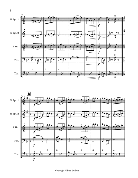 Hiasl-Polka - Gottlieb Weißbacher arr. Sepp Tanzer (Brass Quintet & Percussion) image number null