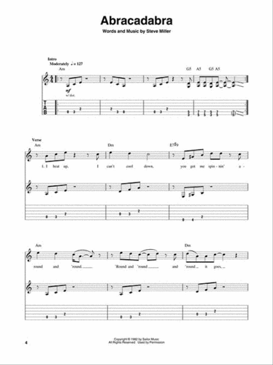 Steve Miller Steve Miller Guitar Tablature scores gallery preview page 4