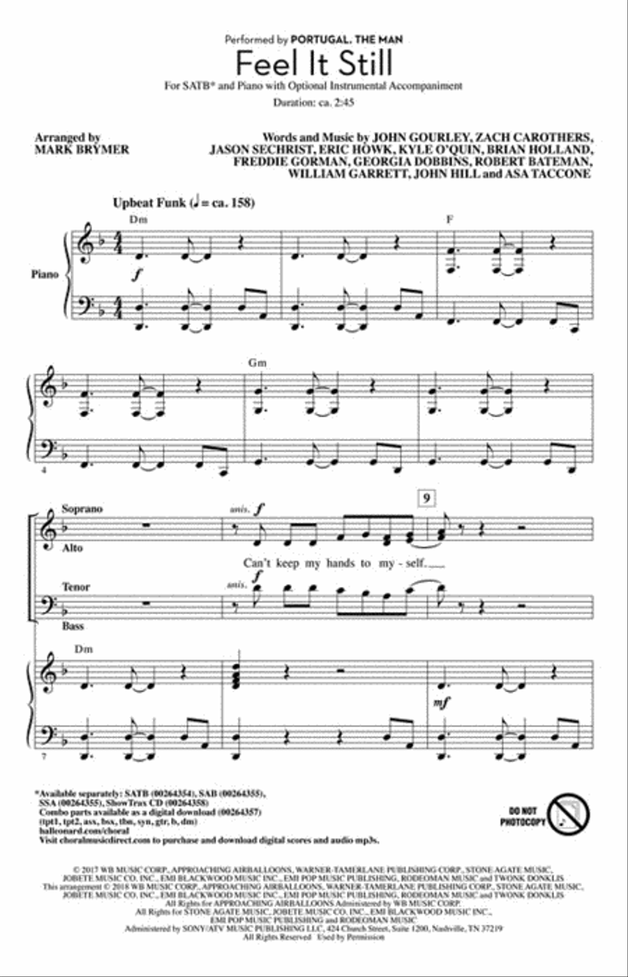 Feel It Still Feel It Still Choir scores gallery preview page 2