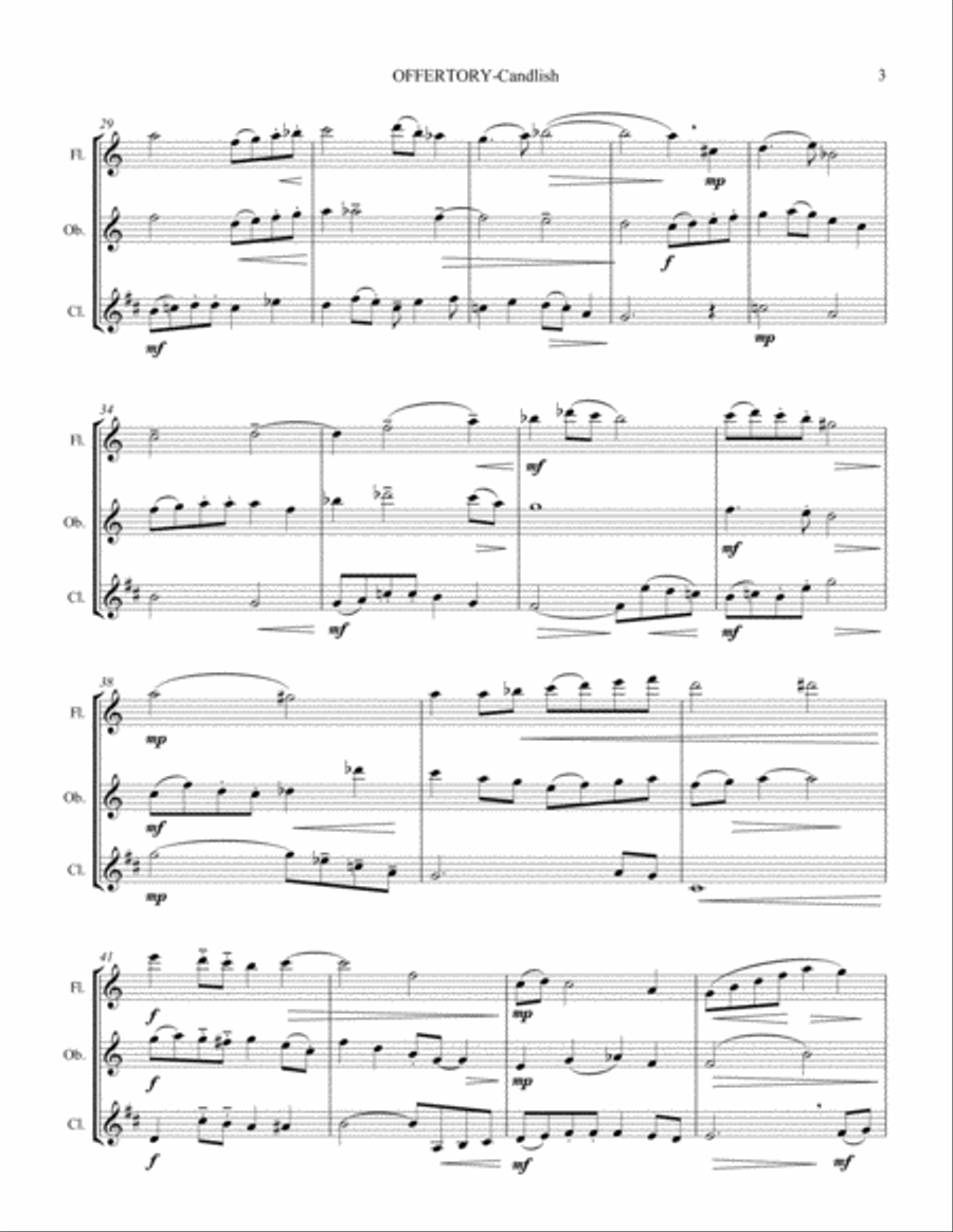 Offertory for Woodwind Trio Woodwind Trio scores gallery preview page 3