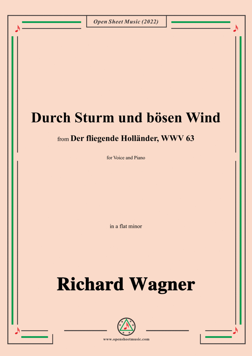 R. Wagner-Durch Sturm und bösen Wind,in a flat minor,from Der fliegende Hollander,WWV 63 image number null