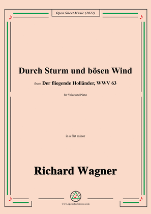 Book cover for R. Wagner-Durch Sturm und bösen Wind,in a flat minor,from Der fliegende Hollander,WWV 63
