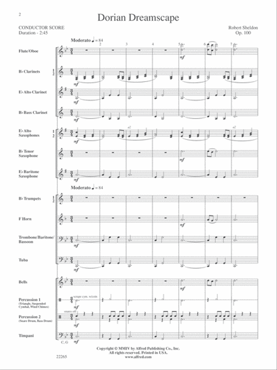 Dorian Dreamscape: Score Concert Band scores gallery preview page 2