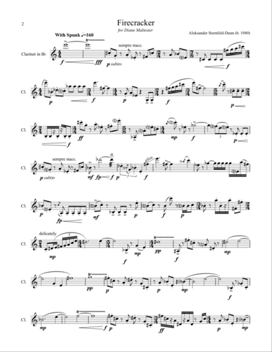 Firecracker Firecracker Clarinet Solo scores gallery preview page 2