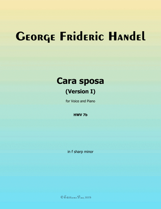 Book cover for Cara sposa(Version I),by Handel,in f sharp minor