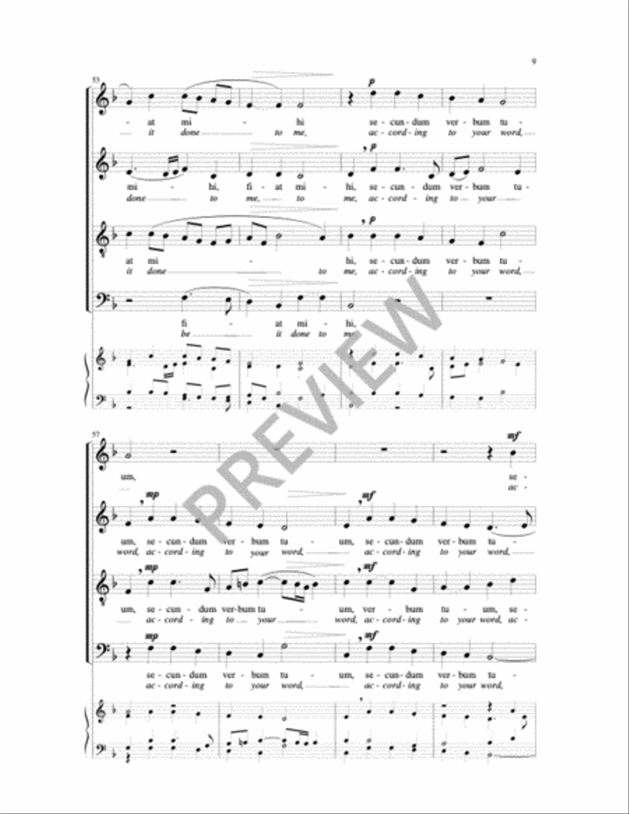 Dixit Maria ad Angelum 4-Part scores gallery preview page 11