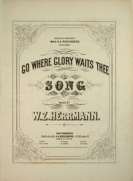 Go Where Glory Waits Thee. Song