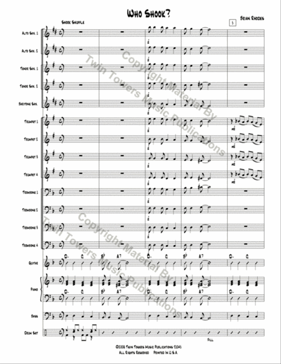 Who Shook? Who Shook? Jazz Ensemble scores gallery preview page 3