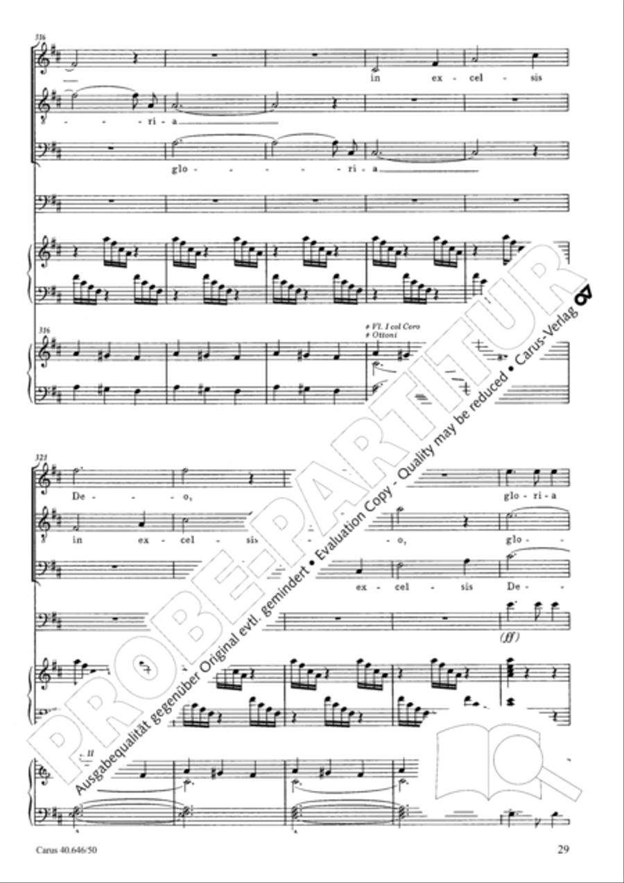 Mass in A major STB scores gallery preview page 31