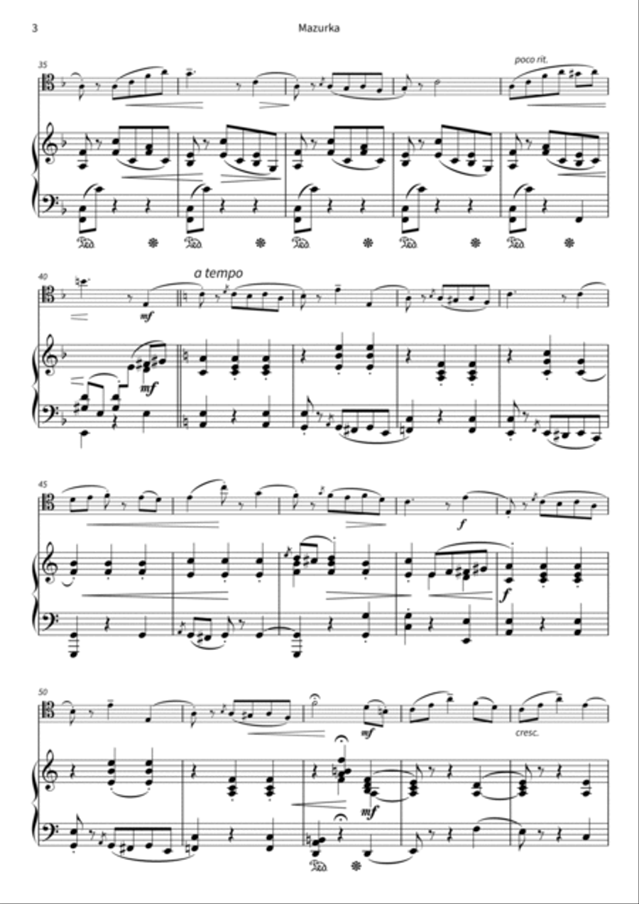 Mazurka Mazurka Piano Accompaniment scores gallery preview page 5