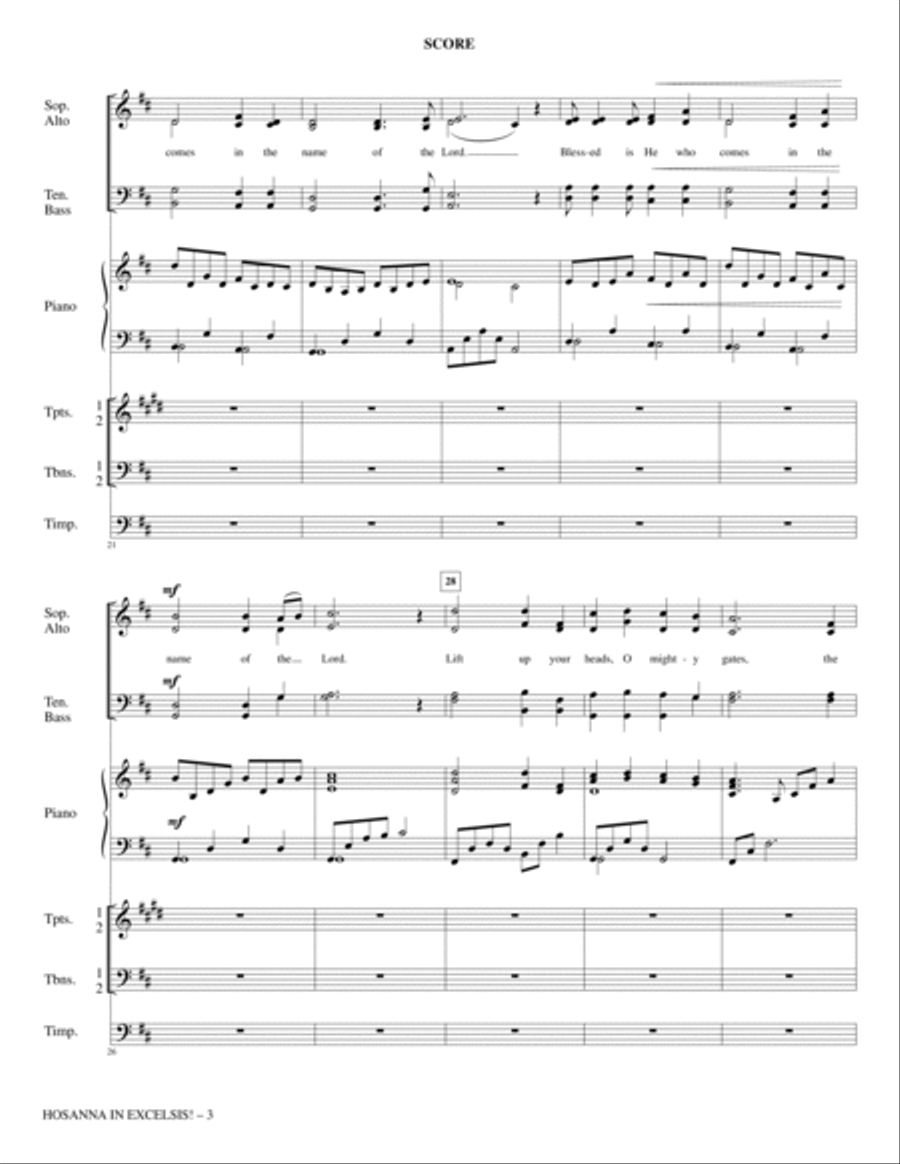 Hosanna in Excelsis! - Full Score Choir scores gallery preview page 3