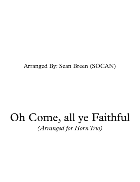 O Come, All Ye Faithful_Horn Trio image number null