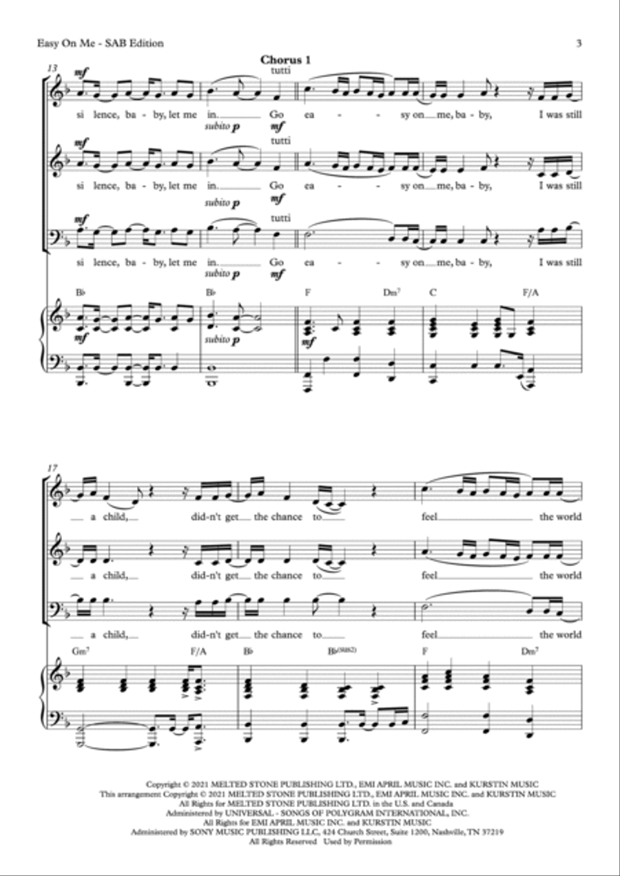 Easy On Me 3-Part scores gallery preview page 3