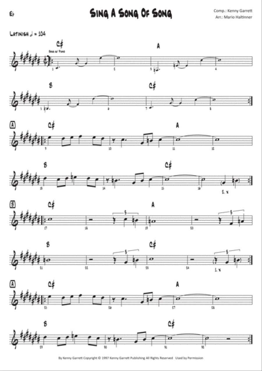 Sing A Song Of Song Piano scores gallery preview page 2