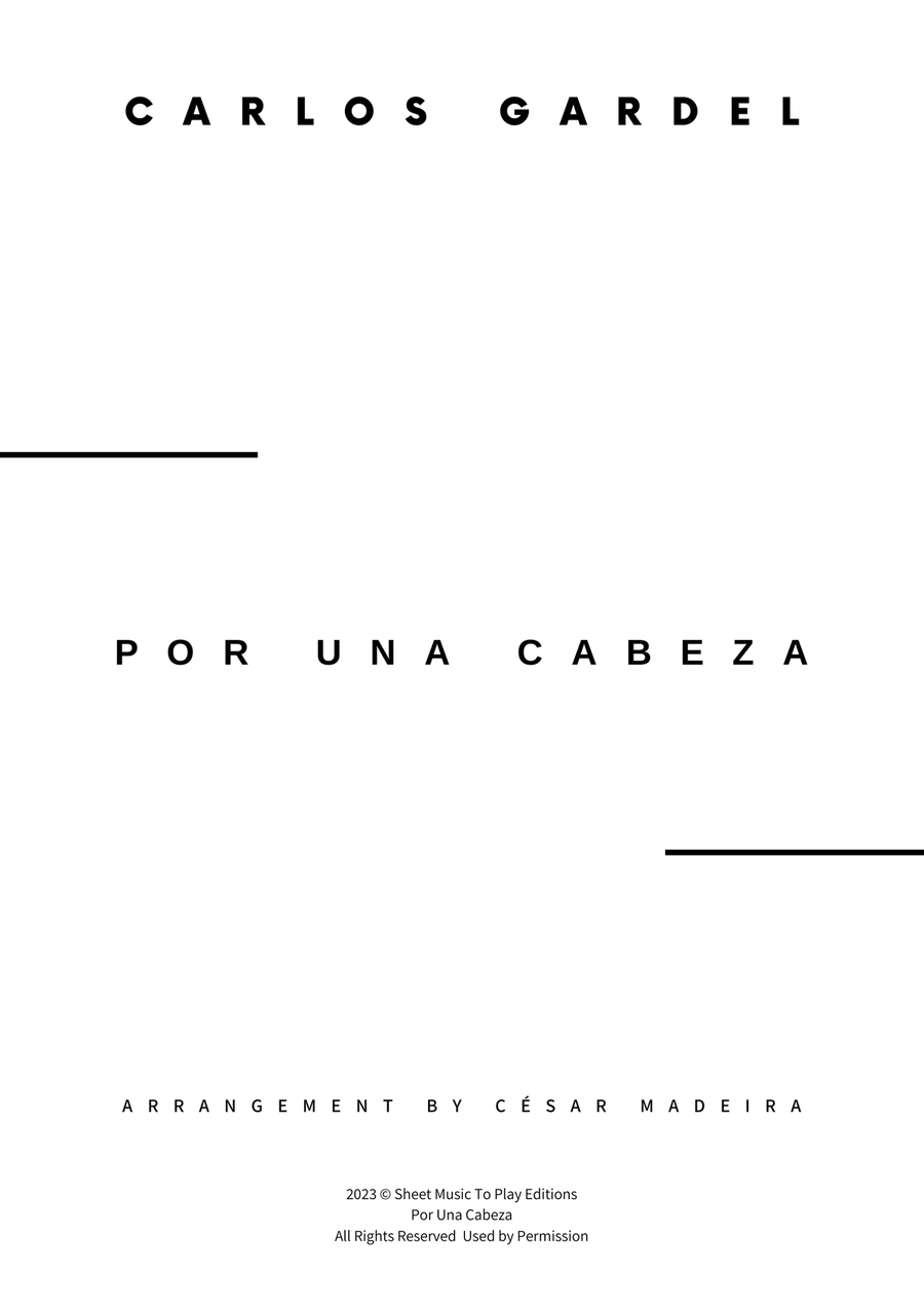 Por Una Cabeza - Cello and Piano - W/Chords (Full Score and Parts) Piano scores gallery preview page 2