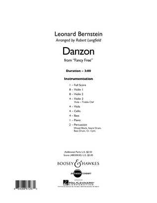 Book cover for Danzon (arr. Robert Longfield) - Conductor Score (Full Score)