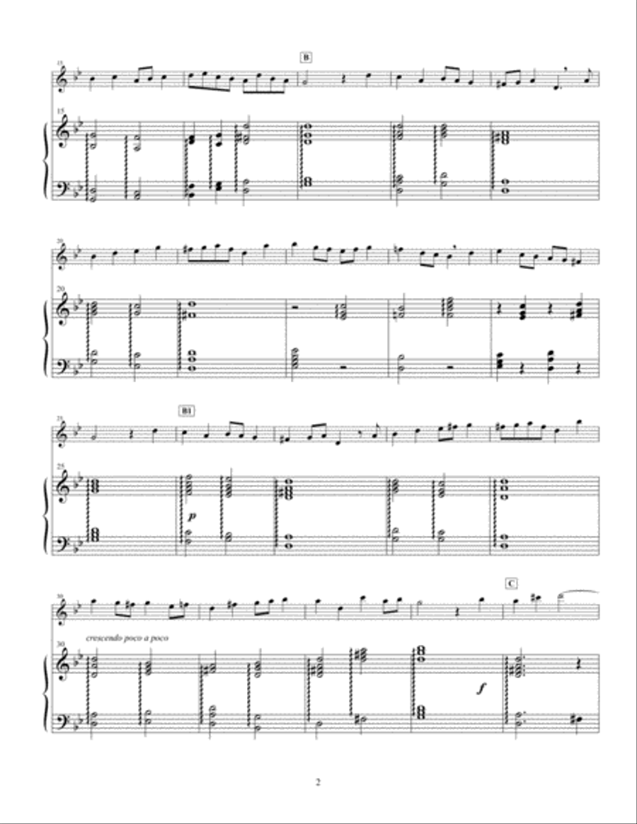 Beauty of Love (Flute and Piano) Flute Solo scores gallery preview page 2