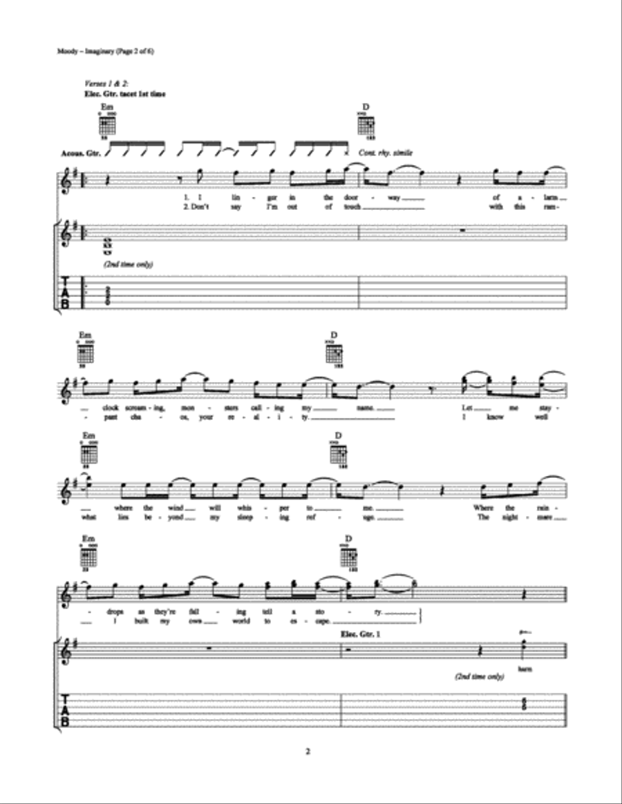 Imaginary Electric Guitar scores gallery preview page 2