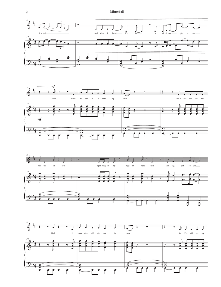 Mirrorball Alto Voice scores gallery preview page 2