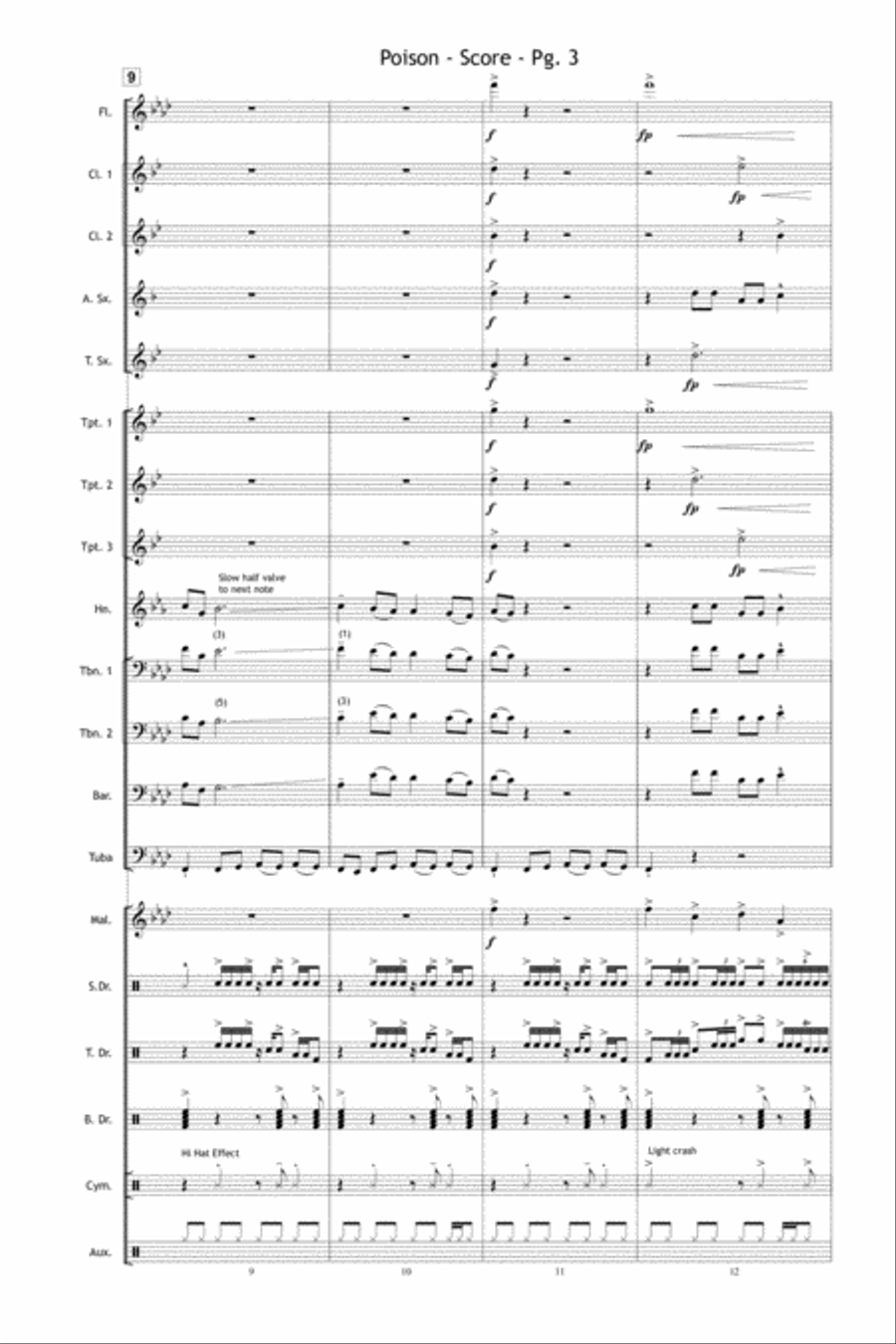 Poison Poison Marching Band scores gallery preview page 4