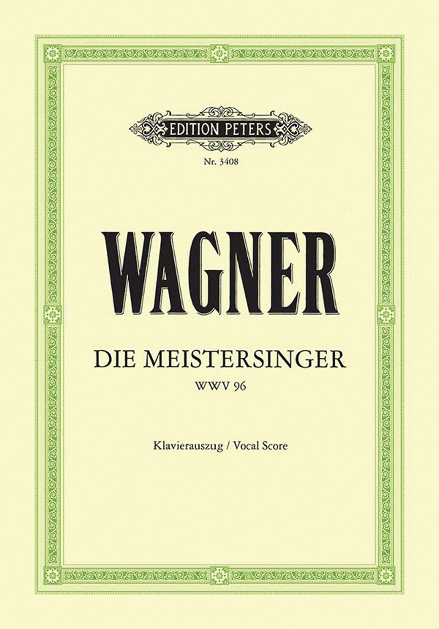 Die Meistersinger von Nürnberg WWV 96 (Vocal Score) Voice scores gallery preview page 1