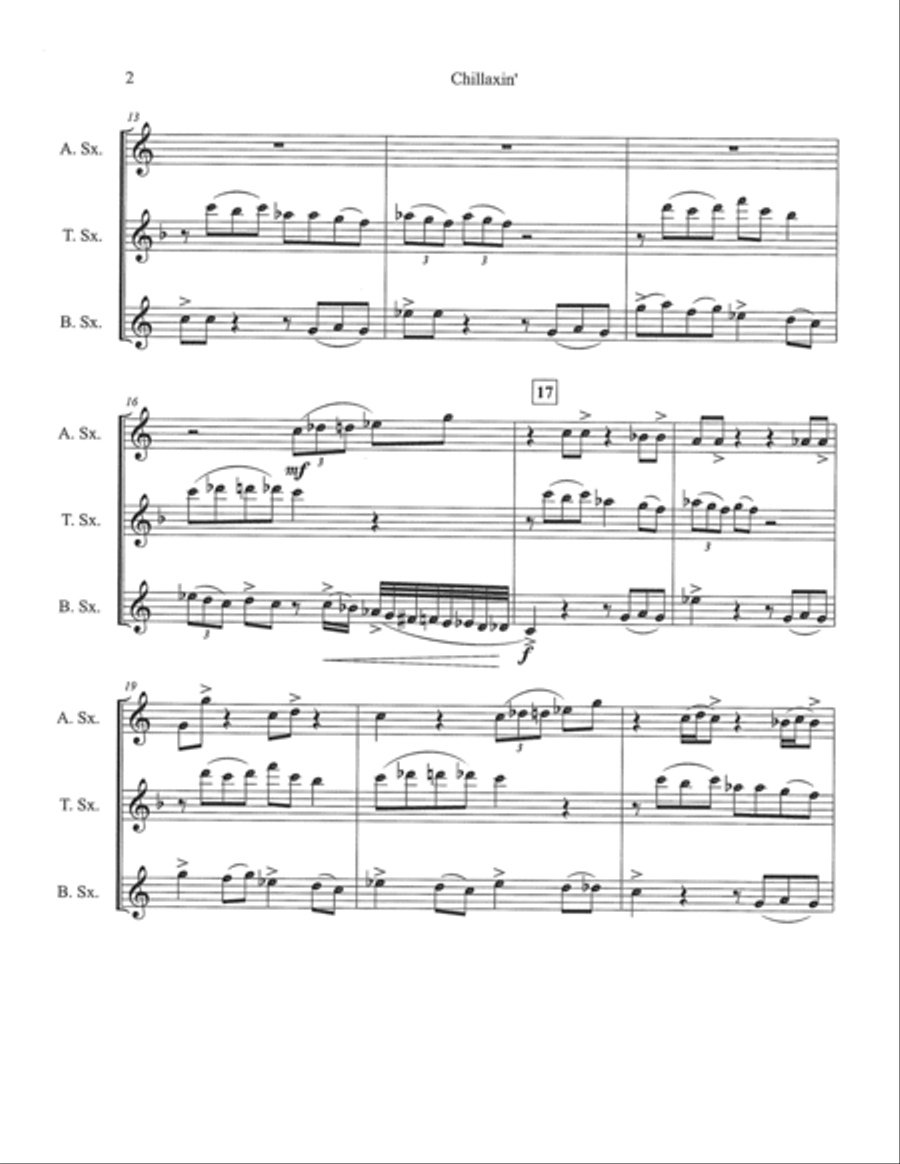 Chillaxin' Woodwind Trio scores gallery preview page 2
