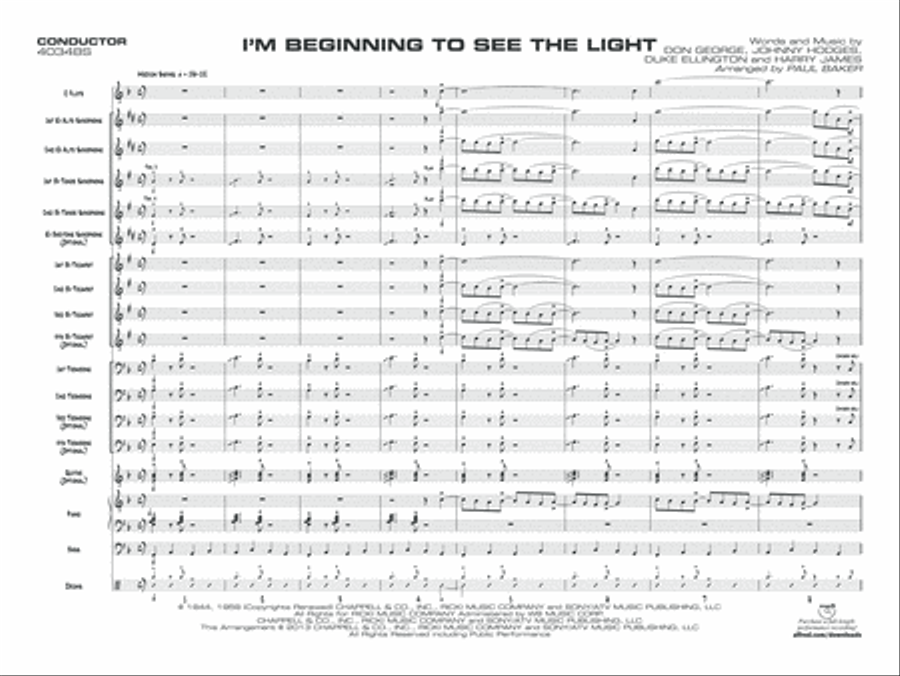 I'm Beginning to See the Light: Score Jazz Ensemble scores gallery preview page 3