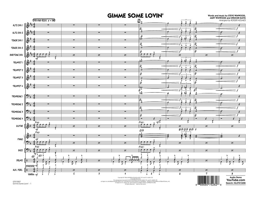 Gimme Some Lovin' - Conductor Score (Full Score)