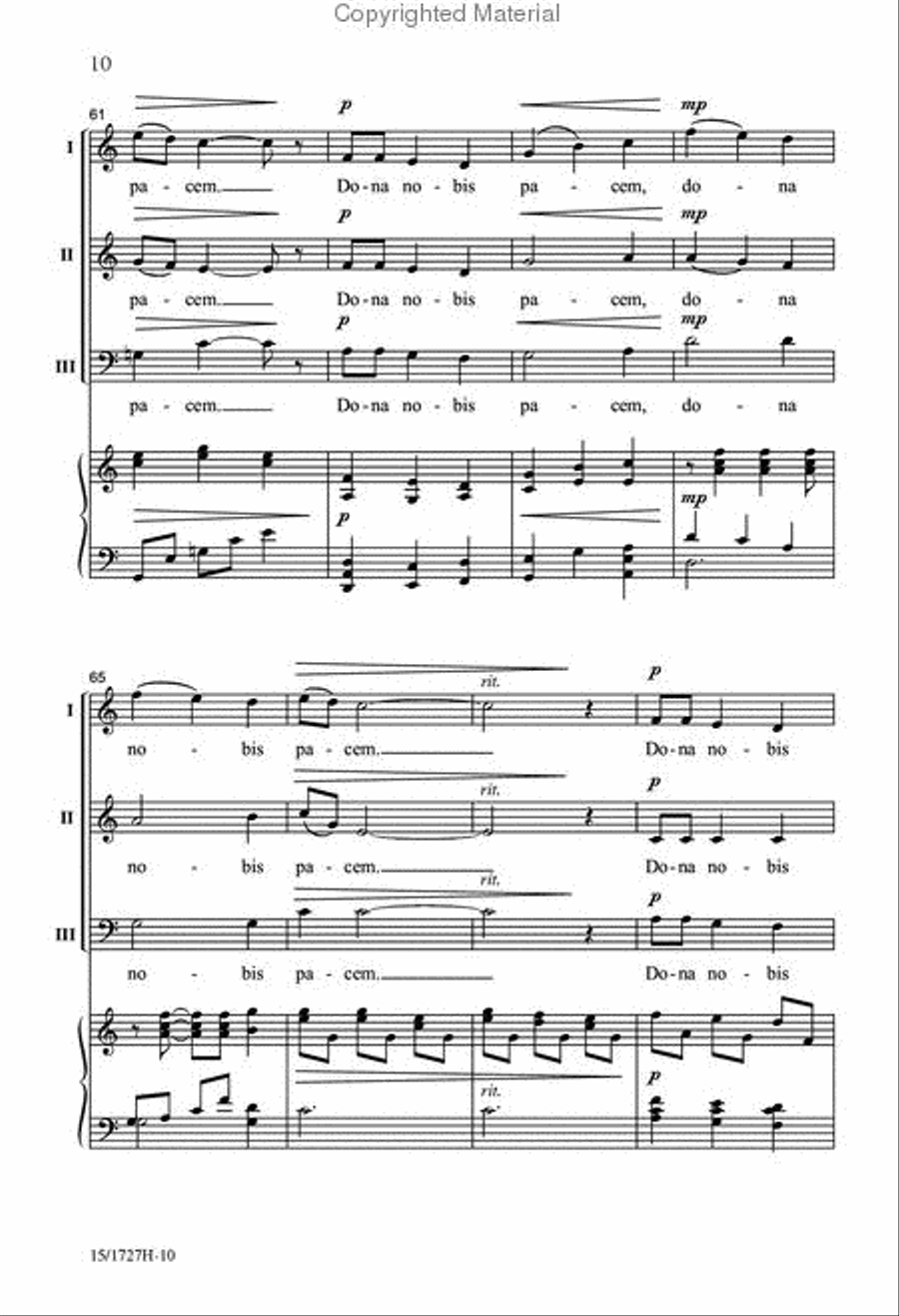Kyrie Eleison 3-Part scores gallery preview page 10