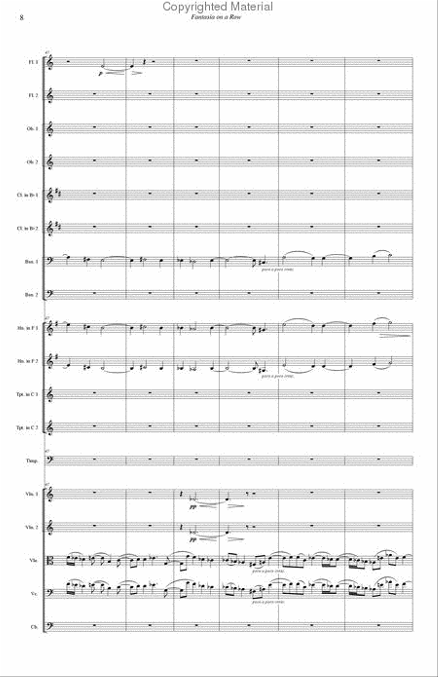 Fantasia on a Row Chamber Orchestra scores gallery preview page 10