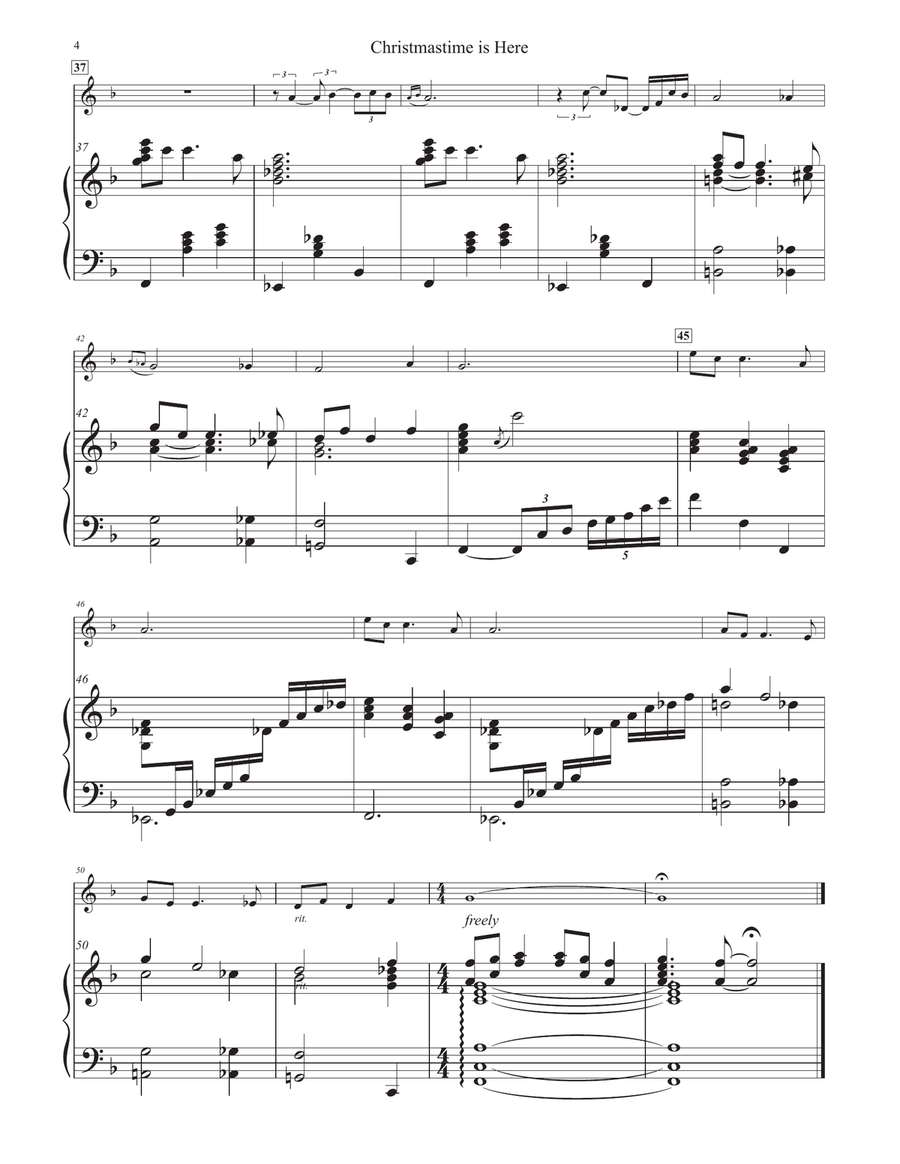 Christmas Time Is Here Piano scores gallery preview page 4