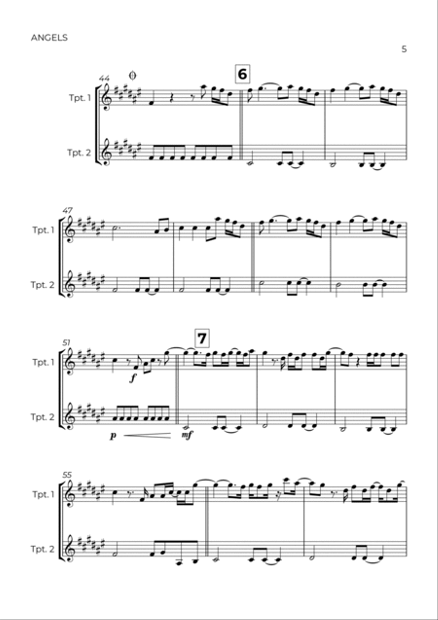 Angels Trumpet Duet scores gallery preview page 5
