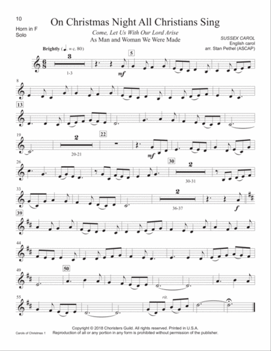 Carols of Christmas, Set 1 - Horn(s) in F Piano Accompaniment scores gallery preview page 6