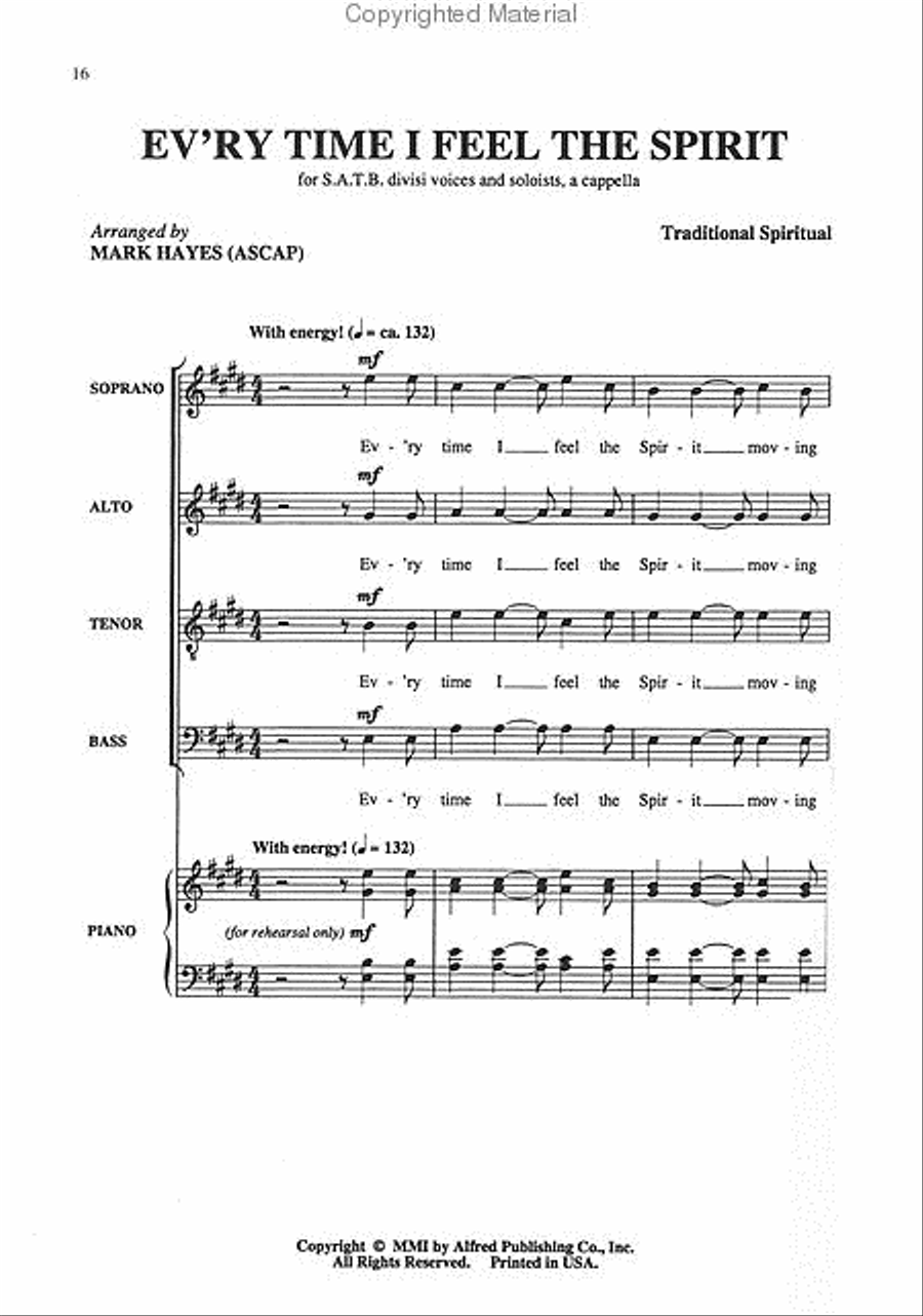 Four A Cappella Spirituals 4-Part scores gallery preview page 3