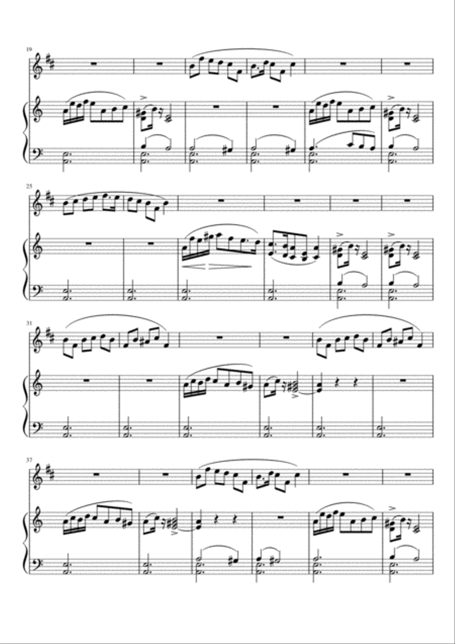 Schubert : Winterreise D.911 - 24.Der Leiermann (The Hurdy Gurdy Man), for Bass Clarinet and Piano Small Ensemble scores gallery preview page 2