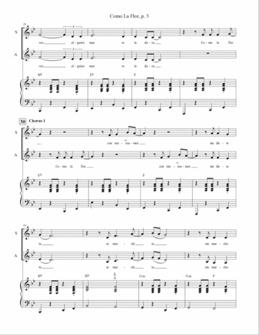 Como La Flor SA scores gallery preview page 3