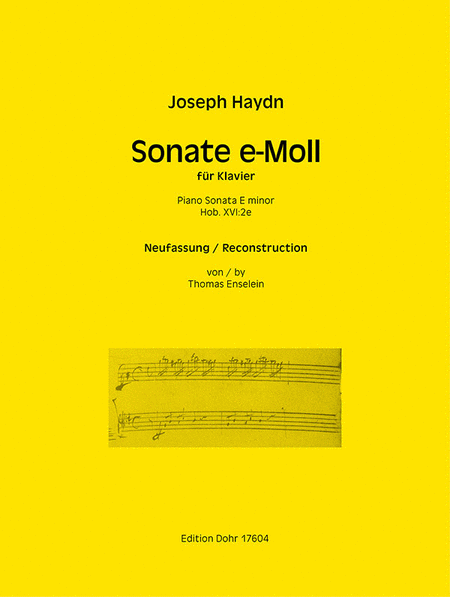 Sonate e-Moll Hob. XVI: 2e -Neufassung anhand des überlieferten Incipit in Haydns Entwurf-Katalog-
