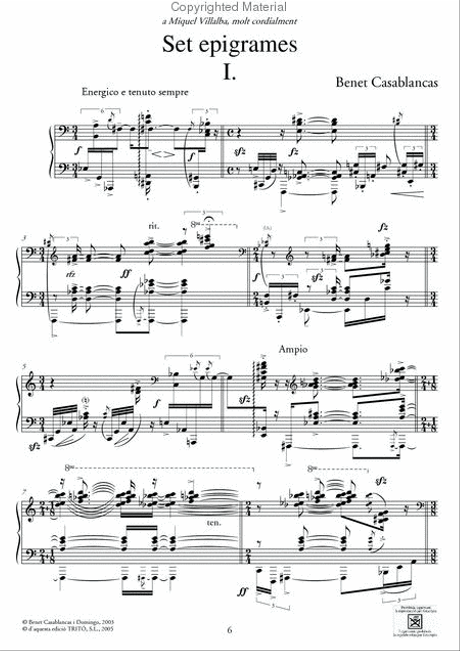 Set epigrames Set epigrames Piano Solo scores gallery preview page 2